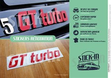 Kit Renovation Monogramme GT TURBO Autocollants Stickers 5 R5 GTT Repair
