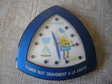 PENDULE PUBLICITAIRE  GAULOISES -   BAR BISTROT -  COLLECTOR TABAC - vintage 80'