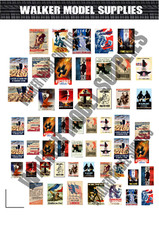 1/35 Pré-coupés WW2 Français Propagande Posters Mat Décalques / Model / Diorama