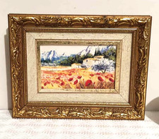 cadre tableau ancien en bois doré vintage