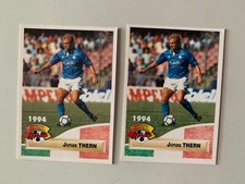 LOT 2 CARTES FOOTBALL PANINI - 1994 - JONAS THERN - NAPOLI