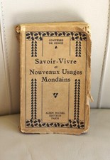 livre ancien "savoir vivre et nouveaux usages mondains"  Comtesse de Gencé 1935