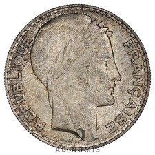 France 20 francs 1933 argent Turin SUP pièce de monnaie française