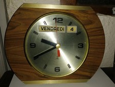 Ancienne horloge vintage Jaz Electronic "Jovic" avec dateur fonctionne