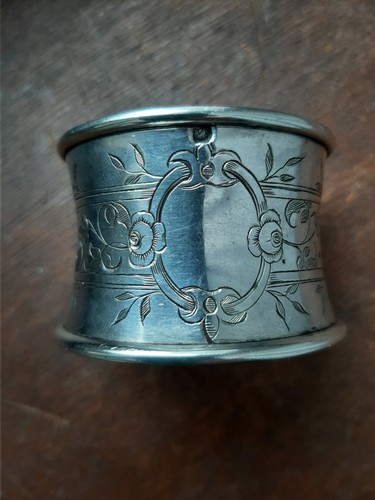 Rond serviette argent - rond,