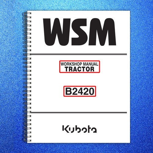 Kubota b2420 tractor workshop - tractor,