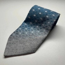 Cravate motif bleu gris - cravate, en