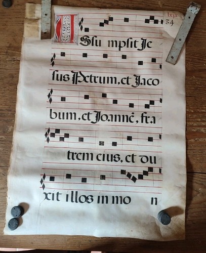 Feuillet antiphonaire ancien - feuillet,