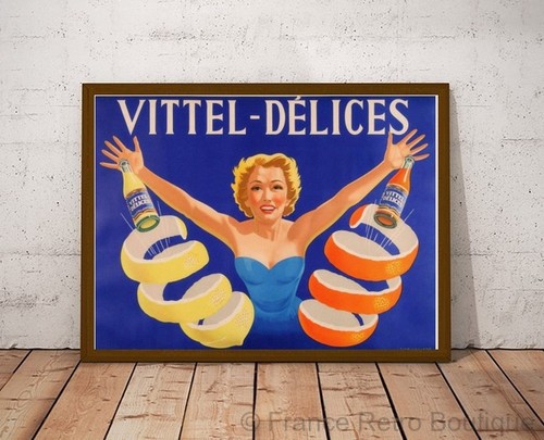 Poster affiche vittel delices - poster-affiche,