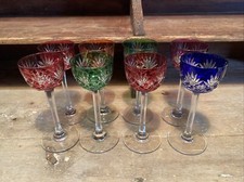 8 Verres à Liqueur EN CRISTAL SAINT LOUIS MODELE MASSENET Couleurs