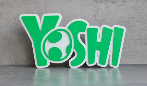 Plaque logo yoshi decoration - plaque,