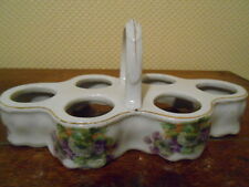 PRESENTOIR A OEUFS EN PORCELAINE DECOR FLORAL