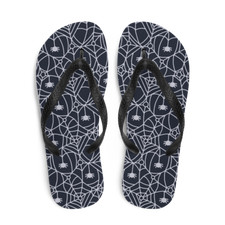 Unisex Funny Spooky Halloween Spider Flip Flops Slippers Thong Sandals 