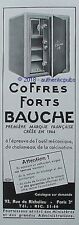 PUBLICITE BAUCHE COFFRES FORTS