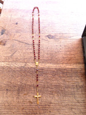 ANCIEN CHAPELET PERLES VERRE