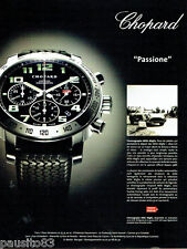 PUBLICITE ADVERTISING  016  2005  Chopard montre chronographe Mille Miglia