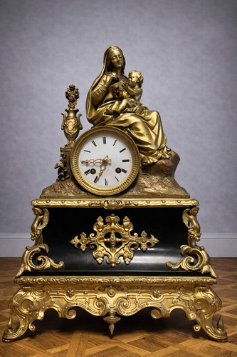 Pendule bronze doré - bronze,