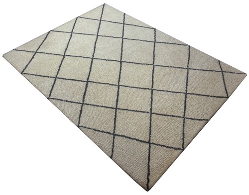 Tapis 100 laine beige 160x230 - 100%,