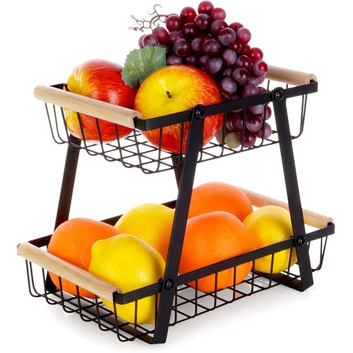 Panier métallique noir - , 2