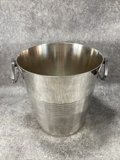 SAINT-MEDARD - Seau à champagne en métal argenté. Art Deco. Poinçon 20 grammes