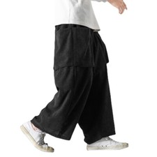 Hommes Pantalon Baggy Velours