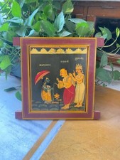 Antique en Bois Métal Ajusté Mural Décor Fenêtre Panneau Original Fin Main