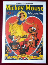 BUVARD - WALT DISNEY - BLANCHE NEIGE, 7 NAINS - DESSIN ANIMÉ - ILLUSTRATEUR -