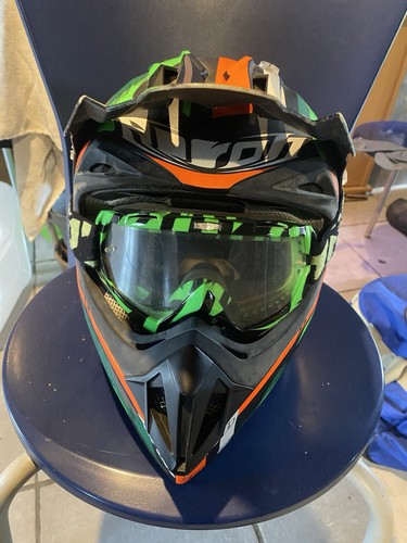Casque moto cross airoh vert - casque,