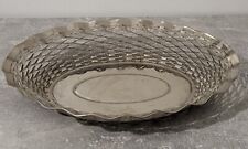 Corbeille à Pain Ajourée en Métal Argenté Longueur 30cm Largeur 24cm Hauteur 5cm