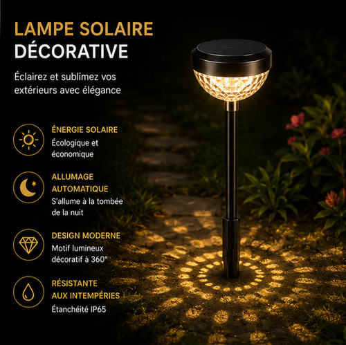 Lampe solaire led - solaire, jardin