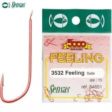 Hameçons Sensas Feeling 3532 rouge par 15