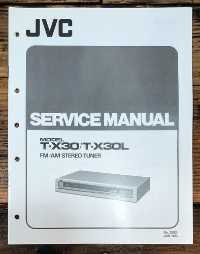 Jvc x30 x30l tuner - t-x30, t-x30l