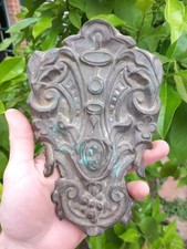 Plaque Laiton Estampé Décor Rideaux Lambrequin ? Tissu