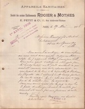 PARIS - LETTRE ROGIER & MOTHES