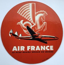 ANCIEN CARTON DOUBLE FACE AIR FRANCE AVION LOCKHEED CONSTELLATION 1943-1958