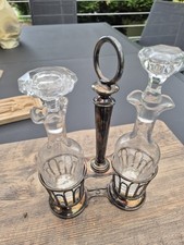 HUILIER VINAIGRIER EN MÉTAL ARGENTÉ AVEC POINÇONS