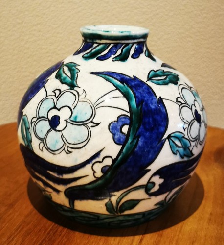 Vase décor orientaliste en - au,