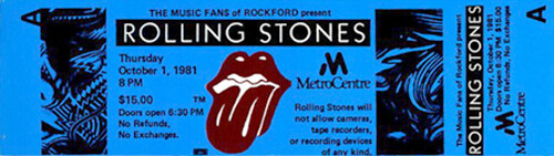 Rolling stones 1981 inutilisé - rolling,