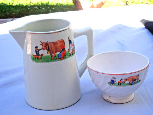 Ancien pichet pot lait - ancien,