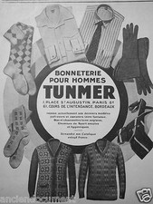 PUBLICITÉ 1927 TUNMER