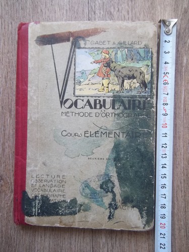 Vintage livre vocabulaire - , et