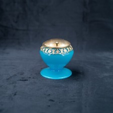Antique Blue Opaline Glass Box Inkwell Bronze Ormolu Grand Tour