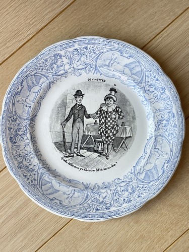 Ancienne assiette faience - ancienne, en