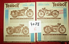 N°4078 B / TERROT prospectus gamme 1951 : 350 cc HCTL . 500 cc RGST .100-125 cc