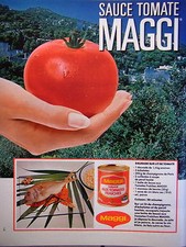 PUBLICITÉ MAGGI SAUCE AUX TOMATES FRAICHE RECETTE DAURADE SUR LIT DE TOMATE