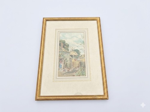 Tableau ancien aquarelle