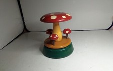 JOUET ANCIEN KOUVALIAS BOITE A MUSIQUE EN BOIS CHAMPIGNONS FONCTIONNELLE li