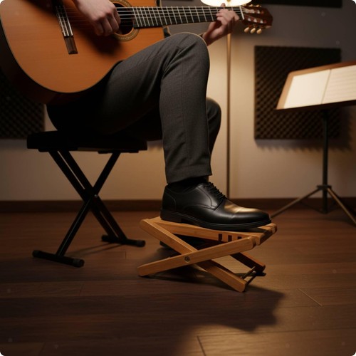 Repose pied bois portable - bois,