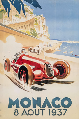 Affiche poster monaco - ,