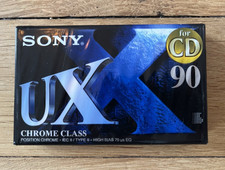 SONY UXS 90 POSITION CHROME IEC II / Type II AUDIO CASSETTE NEW SEALED